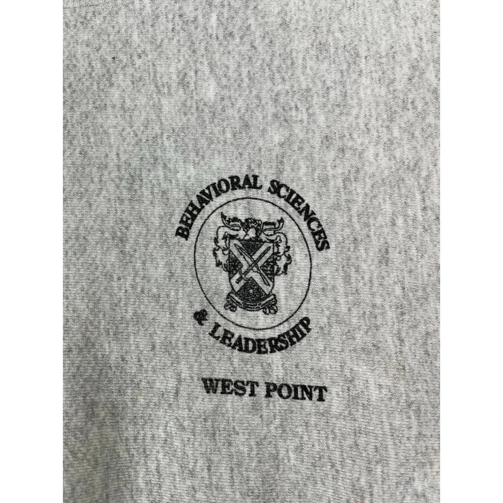 Vintage 90s Lee West Point Gray Crewneck Heavy‎ Pullover Sweatshirt Mens Size L